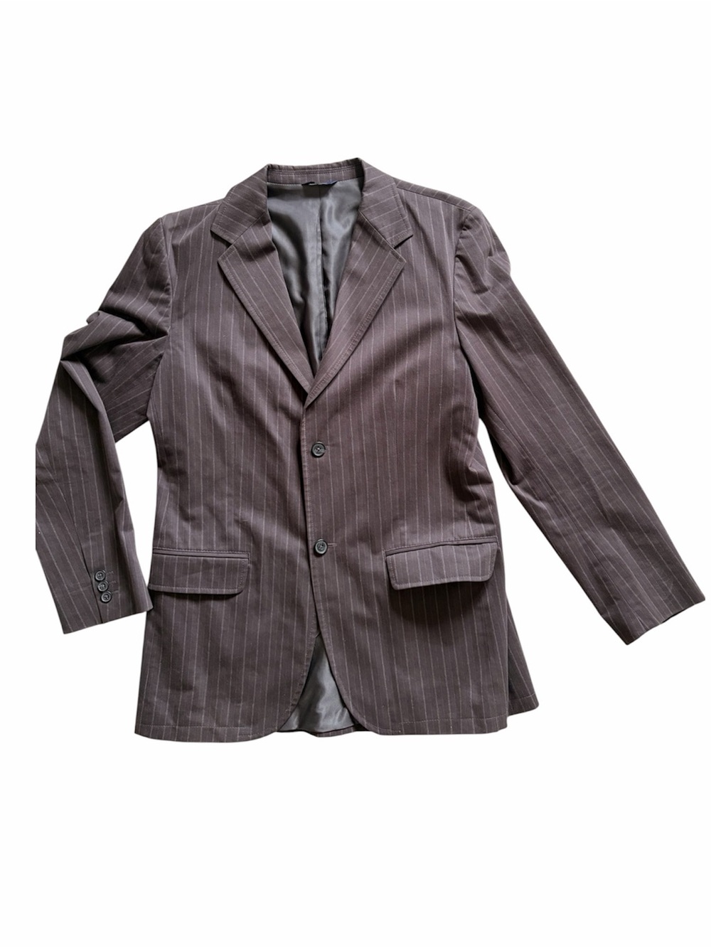 GAP Men's Gray Pinstripe Blazer